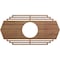 Ekena Millwork Chrysler Wood Fretwork Pierced Ceiling Medallion, Walnut, 24"W x 12"H x 6 1/4"ID x 3/8"T CMWP24X12X0375CSWA - alternate 1